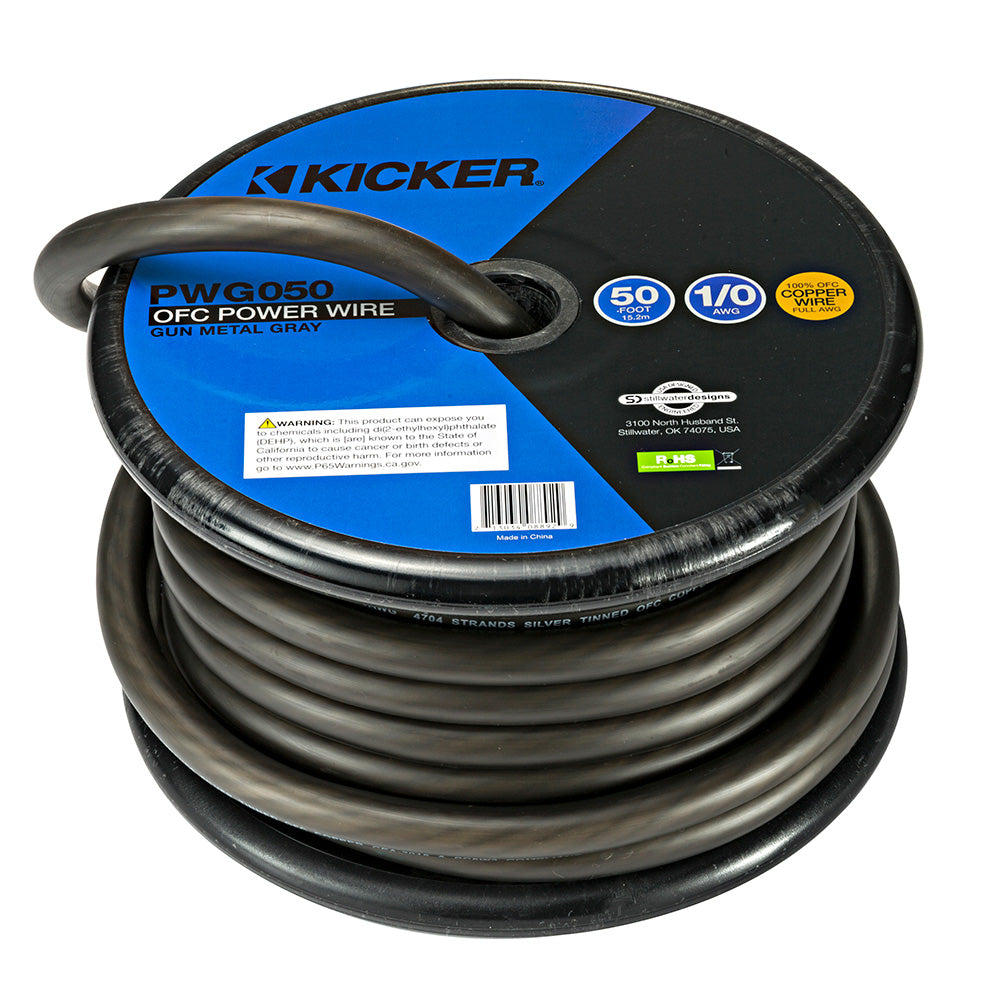 KICKER PWG050 50 10AWG Power Wire  Grey 46PWG050
